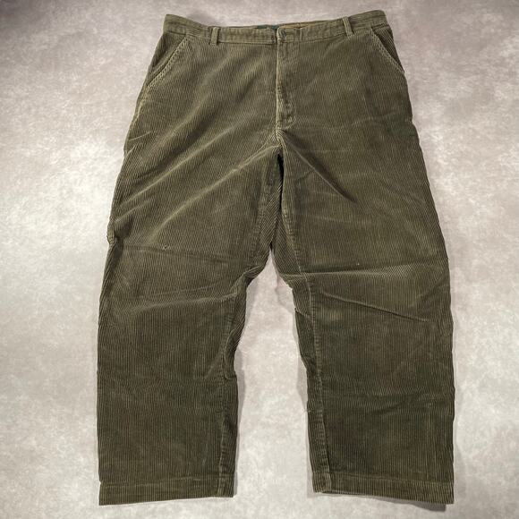 90’s Club Room Dark Olive Green Vintage Corduroy Pants - Picture 2 of 8
